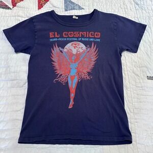 Filth Mart El Cosmico Trans-Pecos Festival T-Shirt Navy Blue 2013